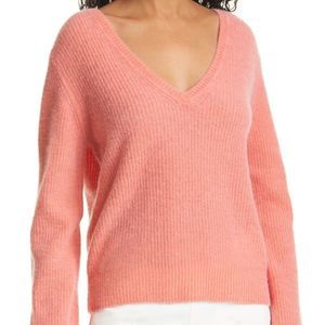Line. Nala v-neck pure Cashmere sweater extra small coral